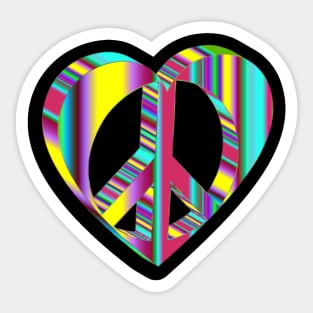 Electric Love Psychedelic Heart Sticker